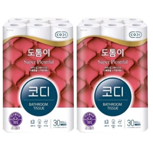 코디 도톰이 30m (3겹 화장지), 30개입, 2개