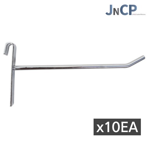 JNCP 휀스망 일선후크 10EA 후크 고리 악세사리 걸이 진열 메쉬망 네트망 철망, 1세트, 크롬(15cm)x10EA