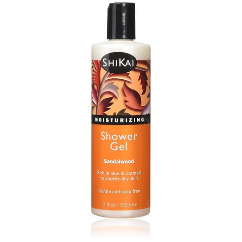 시카이 올 내추럴 모이스처라이징 샤워 젤, Sandalwood, 355ml