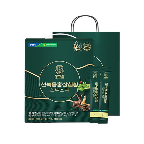 농협 동의삼 천녹용홍삼침향 진액스틱 10g x 100포, 단품, 단품