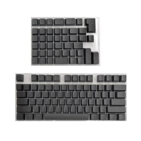 PBT Keycaps 키 캡 미니 기계식 키보드 그리스 방지 DIY 사용자 정의 키 세트 MX, 35x15x2cm., PBT., 검은 색