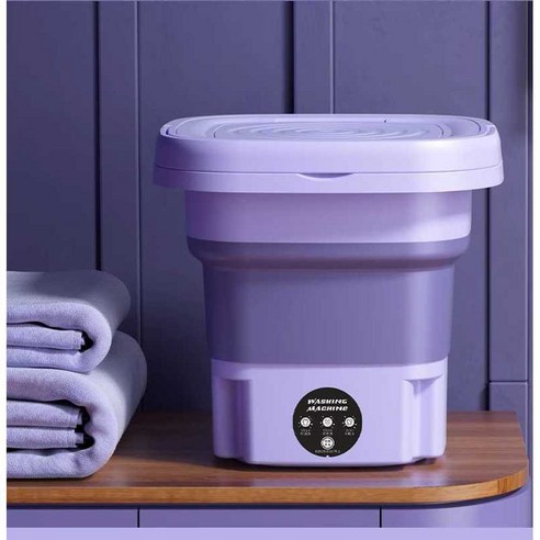 이동형 미니세탁기, 14L 기본 핑크 모델(접이식, 캠핑 및 펜션에 이상적, 걸레 행주 수건 추천, 블루라이트+자동 기능)