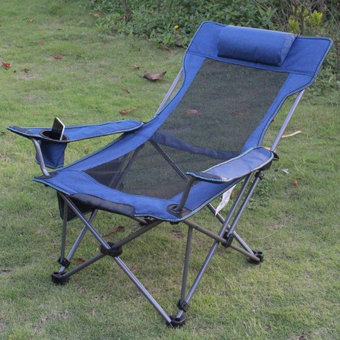 야외 접이식 라운지 의자 휴대용 울트라 라이트 비치 의자 낚시 의자, 푸른 거즈 안락 의자 353
