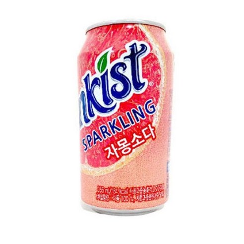 캔음료수 음료수캔 뚱캔 탄산음료 썬키스트 스파클링 자몽소다 355ml 1개 탄산 사무실음료