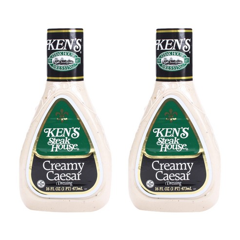 켄스스테이크하우스 크리미 시저 드레싱 글루텐 프리, 473ml, 2개