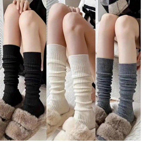 HS패션 골지 니삭스 미들삭스 1+1+1 세트