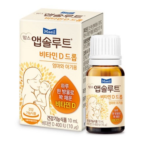 맘스앱솔루트 비타민 D드롭, 10ml, 2개