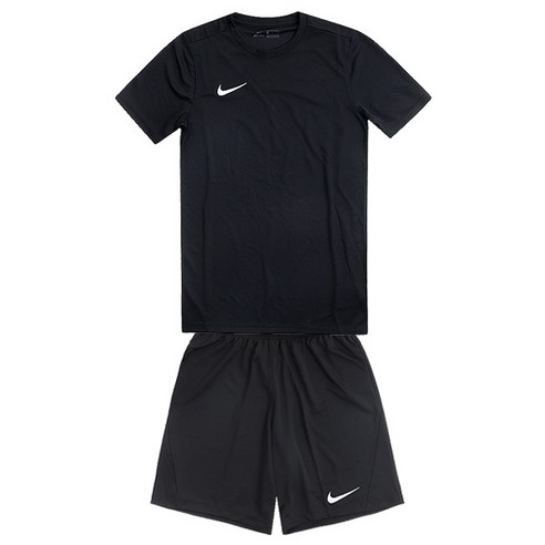 Nike Dry PARK Short-Sleeved Shorts Top and Bottom Set + Fashion Mask