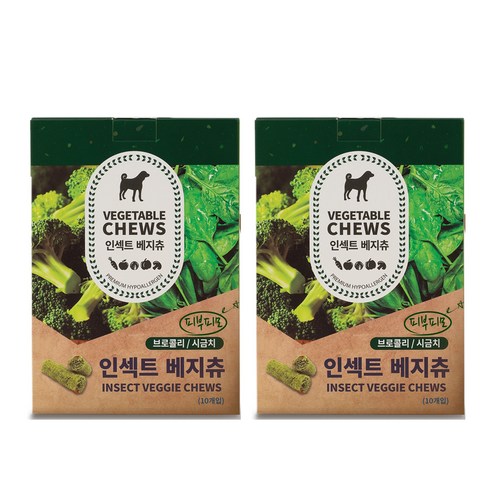 벅스펫 인섹트 베지츄 100g*2PCS, 브로콜리_시금치, 1세트