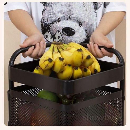 트롤리 네모 회전 주방서랍 웨건 기저귀정리함 이동 서랍 카트, F. 화이트 3단