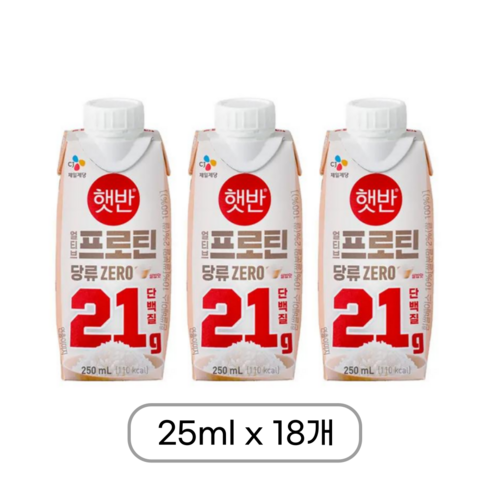 단백질 음료 얼티브 프로틴 쌀밥맛 250mL1box(18개입), 18개, 4.5L