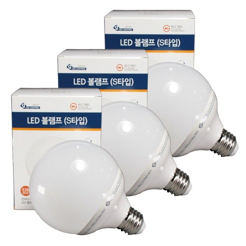 7스토어 건식 LED 볼전구 12W 숏넥 * 3ea, 1개, 전구색