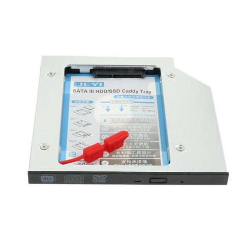2.5 ''''캐디 트레이 내부 메모리 지원 SSD HDD 8.9-9.5mm, 127x126x10mm, 실버, 알루미늄