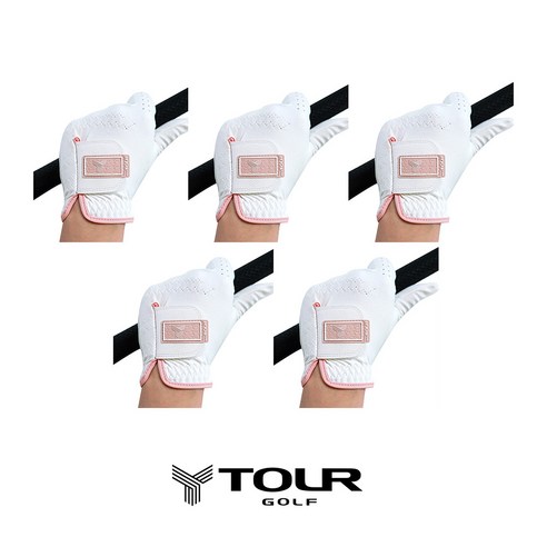 TG 투어골프 프로그립 왼손 오른손 여성골프장갑 왼손5장, TGW-11_여/프로그립/왼손착용5장