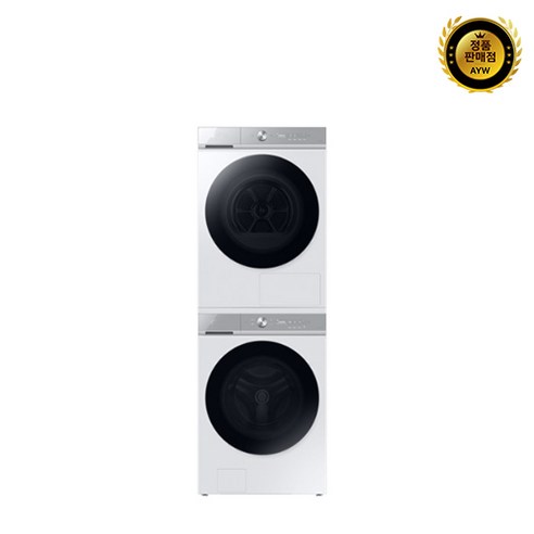 삼성전자 비스포크 그랑데 AI 드럼세탁기 21kg + 건조기 17kg + 상단 설치 키트 WF21DV17WWL 방문설치