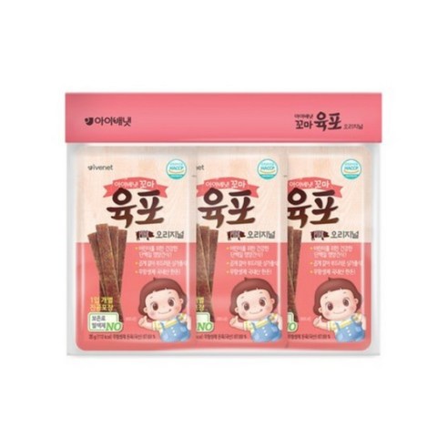 아이배냇 꼬마 육포 오리지널 35g x 3p, 돈육맛, 105g, 2개