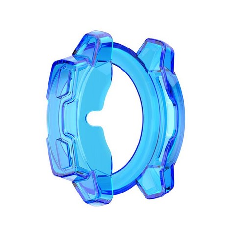 투명 TPU 보호 케이스 전신 스크래치 방지 소프트 슬림 충격 방지 인스팅트 스마트워치용, 4.8x4.8cm, 실리콘 TPU, 파란색