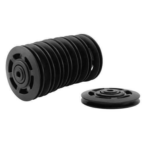 Retemporel 8개 95mm 블랙 베어링 풀리 휠 케이블 체육관 장비 부품 내마모성, 검은 색