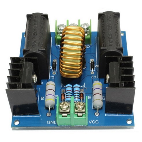 AFBEST ZVS Tesla Coil Marx Generator DC 12V-30V 20A 1000W 고전압 전원 공급 장치 어셈블리 보드, 블루&블랙