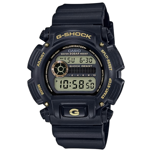 [지샥(G-SHOCK)] 남여공용 스트리트 패션 캐주얼 시계 블랙 골드 포인트 DW-9052GBX-1A9DR (군용추천)