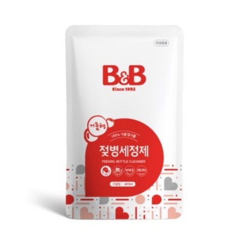 비앤비 젖병세정제 거품형 리필, 400ml, 30개