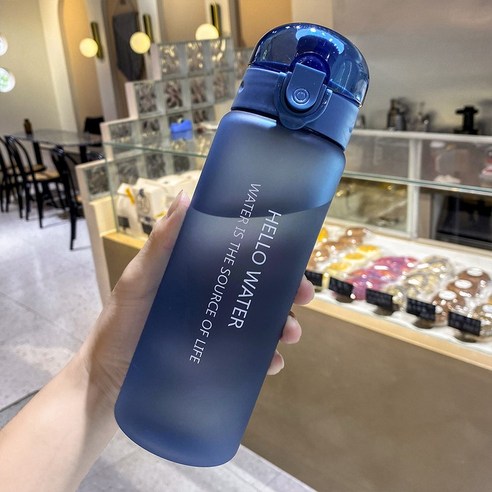 [XIG] 뜨거운 판매 스포츠 물병 780ML 야외 여행 하이킹 휴대용 누수 방지 음료 용기 플라스틱 물병 드롭, Matteblue780ml