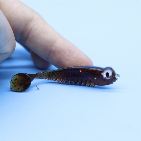 20마리/포어로아 미끼 연체 야광 미끼 5cm 비린내 연미 미끼 가짜 미끼 5P, 보라색 20마리.