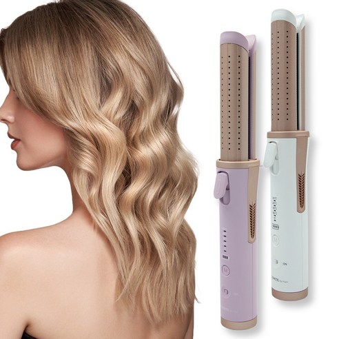 르꽁뜨바이헤어 판고데기 봉고데기 올인원 에어쿨링 무선 펌고데기, 화이트