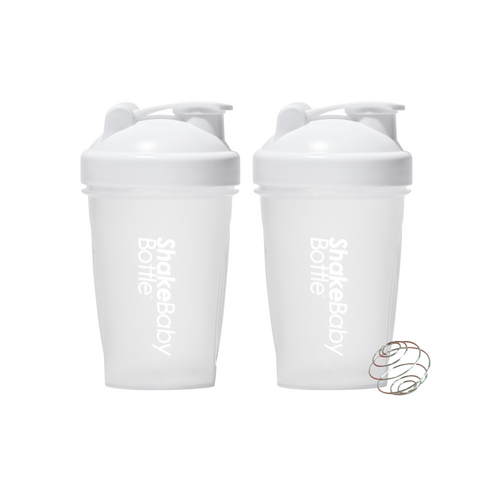 쉐이크베이비 보틀 쉐이커 2입, 화이트, 600ml, 2개