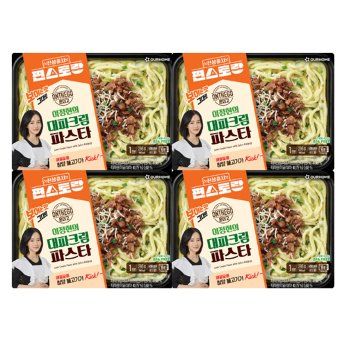 아워홈 온더고 대파크림 파스타 295g x4개