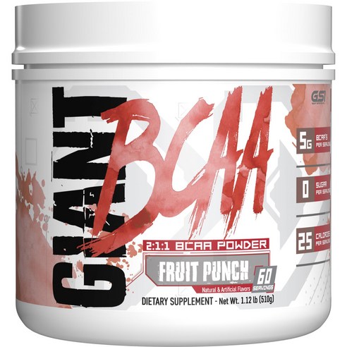 bcaa몬스터 자이언트스포츠 2:1:1 BCAA 파우더 프루트 펀치 맛, 1개, 510g Best Top5