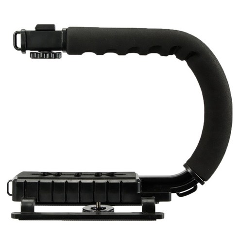 안정기 C 형 브래킷 비디오 핸드 헬드 그립 카메라 캠코더 Dslr에 적합, 190Mm, 블랙, ABS