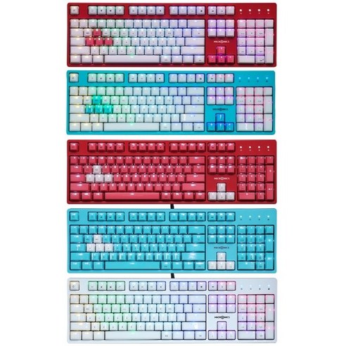 마이크로닉스 4세대 광축 게이밍 크리스탈키캡 키보드, 일반형, MANIC X48, 민트 민트