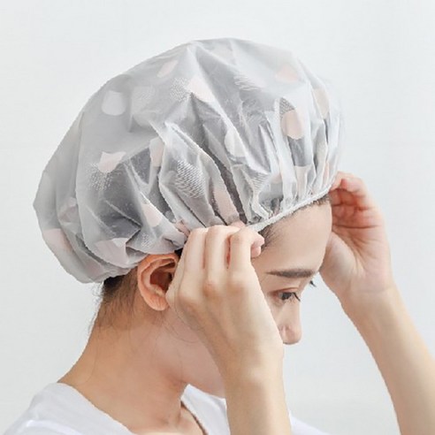 쫀쫀하고 질긴 도트 헤어캡 20장 여행용 샤워캡 염색비닐 헤어팩비닐덮개, 도트헤어캡 블루10장+핑크10장, 1개 Best Top5 11 세안용 샤워캡 헤어랩 샤워용헤어캡, 색상랜덤발송