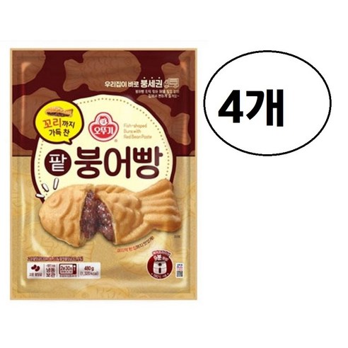 오뚜기 팥붕어빵, 4개, 480g