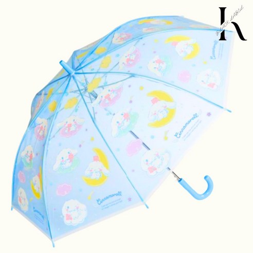 프리미엄 산리오 아동용 자동 우산 장우산 55cm 시나모롤 마이멜로디 쿠로미 헬로키티 별의커비 일본 우산