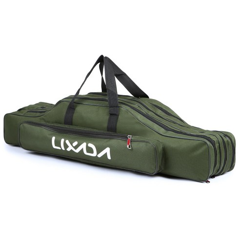 Lixada 3 개의 층 낚싯대 가방 맞춤형, 아미 그린