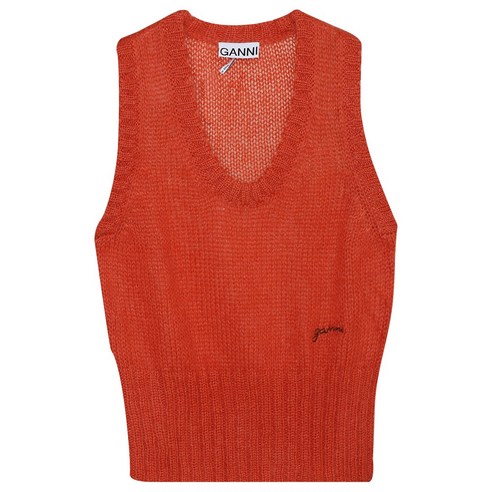 GANNI OPEN MOHAIR VEST (K1744 398) (오픈 모헤어 베스트)