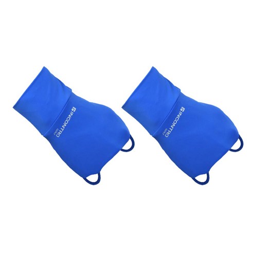 인콘트로 자외선차단 골프 손등토시 오른손착용 2p, 프리사이즈, 블루