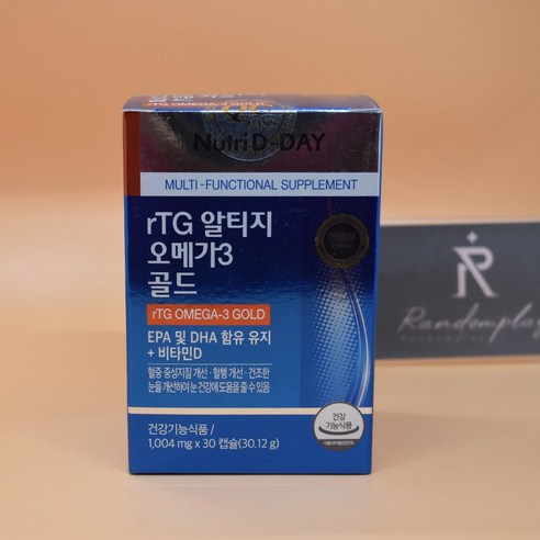 뉴트리디데이 rTG 알티지 오메가3 골드(PTP) 1004mg x 30캡슐 (1개월) 도매가능, 1개, 수량, 30개