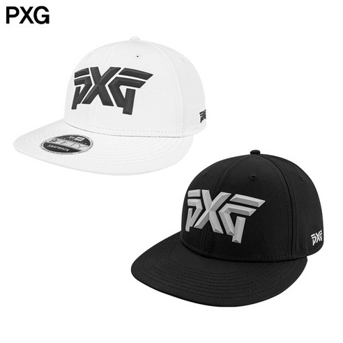 [PXG] 남성용 골프모자 / 피엑스지 페이스티드 3D 로고 스냅백 950LP / 화이트 블랙, 2. 블랙