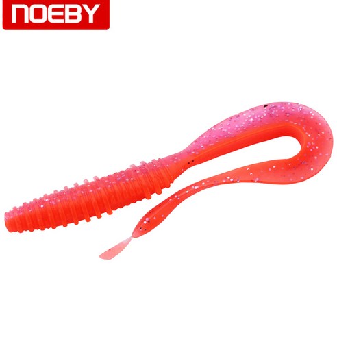 NOEBY Fishing Lure Worm Artificial Bait 6cm/1g 6pieces Silicone Soft Rubber Bait S3117, 101