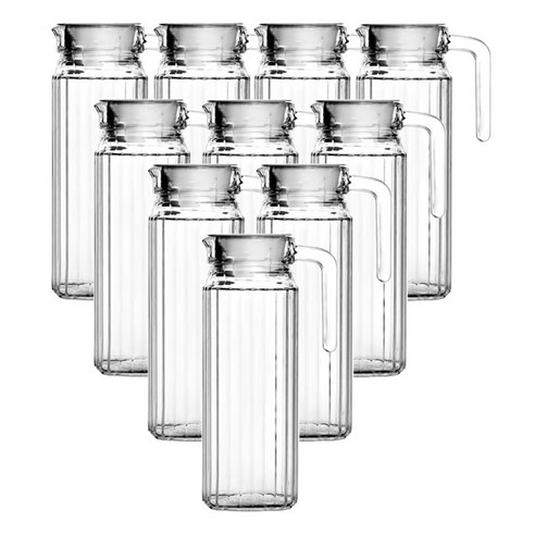 아메르 냉장고 손잡이 유리물병 1100ml, 10개