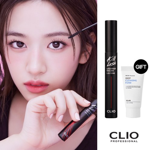 클리오 킬래쉬 수퍼프루프 마스카라+(증정)마이크로페셔널 딥 클렌징폼 15ml, 01 롱컬링