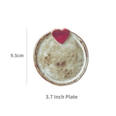 가정용 세라믹 티 컵 하트 커피 머그잔, 6