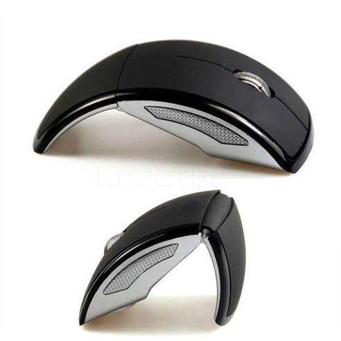 YJQ 새로운 2.4G 무선 마우스 접이식 컴퓨터 마우스 미니 여행 노트북 음소거 마우스 USB 수신기 노트북 PC 용, Black, 하나