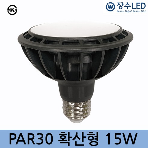 장수램프 LED PAR30 램프 확산형 15W, 주광색, 1개