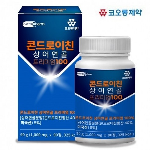 코오롱 콘드로이친 90정 3개월분 상어연골 프리미엄 100, 단품, 1개