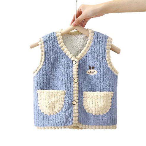 겨울 보온 조끼 아동 수면 조끼