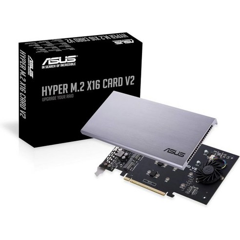 내장 usb포트카드 ASUS Hyper M.2 X16 PCIe 3.0 X4 확장 카드 V2는 Intel VROC 및 AMD Ryzen Threadripper NVMe Raid를 위, 1개